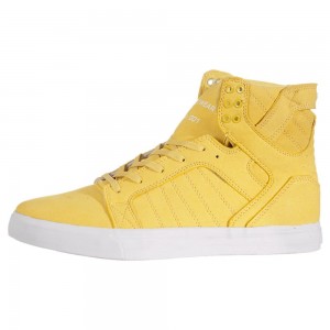 Cano Alto Supra SkyTop Feminino Amarelas | ZPOAK5946