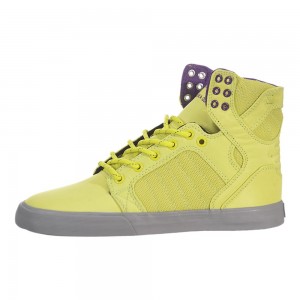 Cano Alto Supra SkyTop Feminino Amarelas | MYUSE5183