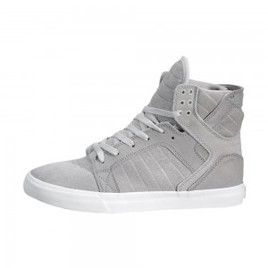 Cano Alto Supra SkyTop Feminino Cinzentas | XRGCI8917