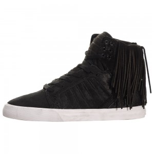 Cano Alto Supra SkyTop Feminino Pretas | TNUDX7563