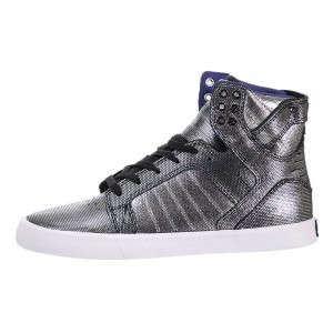 Cano Alto Supra SkyTop Feminino Pretas | ZRYIC4560