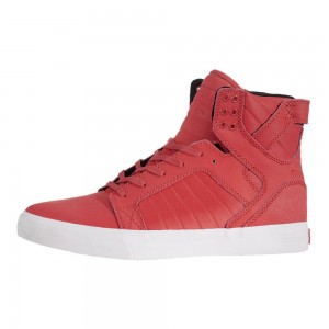 Cano Alto Supra SkyTop Feminino Vermelhas | GTMSH7839