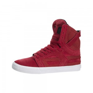 Cano Alto Supra SkyTop II Feminino Vermelhas | RZTCW2680