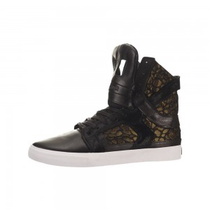 Cano Alto Supra SkyTop II Masculino Pretas Douradas | EUWCJ5142