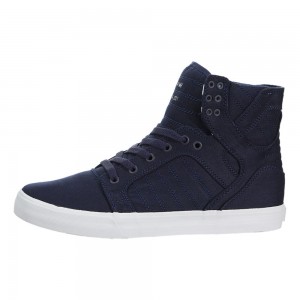 Cano Alto Supra SkyTop Masculino Azul Marinho | PWUTD4123