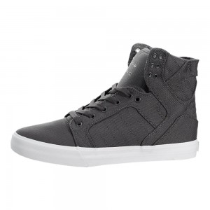 Cano Alto Supra SkyTop Masculino Cinzentas | ZVIWF0713