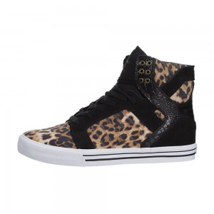 Cano Alto Supra SkyTop Masculino Leopardo Pretas | SYKVT4782