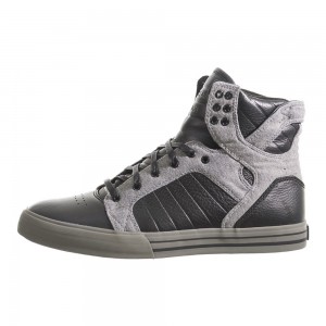 Cano Alto Supra SkyTop Masculino Pretas Cinzentas | DMSWU4198