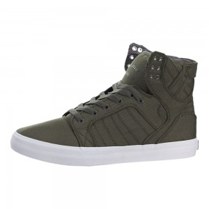 Cano Alto Supra SkyTop Masculino Verdes | IVBDA7582