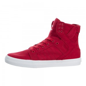 Cano Alto Supra SkyTop Masculino Vermelhas | VMIDX4827