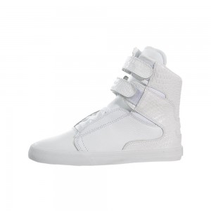 Cano Alto Supra Society II Feminino Branco Cinzentas | QMWAR6420