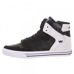 Cano Alto Supra Vaider Feminino Pretas Branco | XKZCG0465