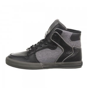 Cano Alto Supra Vaider Feminino Pretas Cinzentas | CBKIM4932