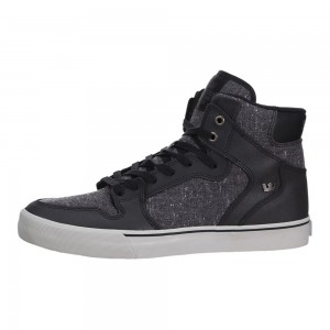 Cano Alto Supra Vaider Feminino Pretas Cinzentas | AMRLV3147