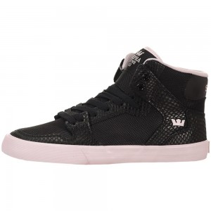 Cano Alto Supra Vaider Feminino Pretas Rosa | XVWUB9825