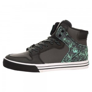 Cano Alto Supra Vaider Feminino Pretas Verdes | VJPLT6821