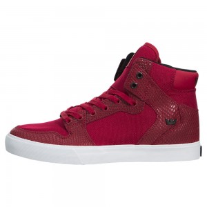 Cano Alto Supra Vaider Feminino Vermelhas | YQKRT6952