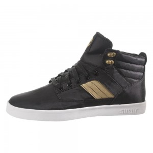 Tenis Skate Supra Bandit Masculino Pretas Douradas | UQCNI7859