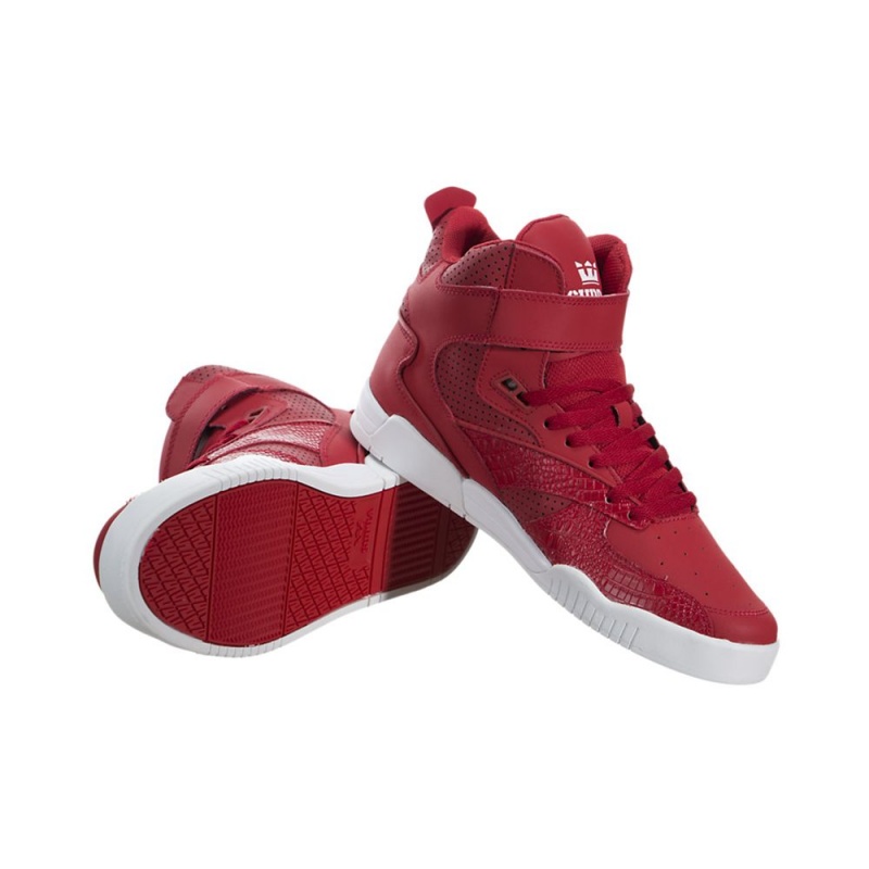 Cano Alto Supra Bleeker Feminino Vermelhas | QLASK7041