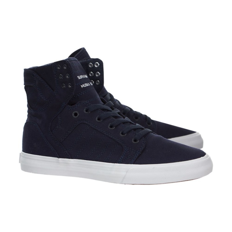 Cano Alto Supra SkyTop D Feminino Azul Marinho | GCVXK3965