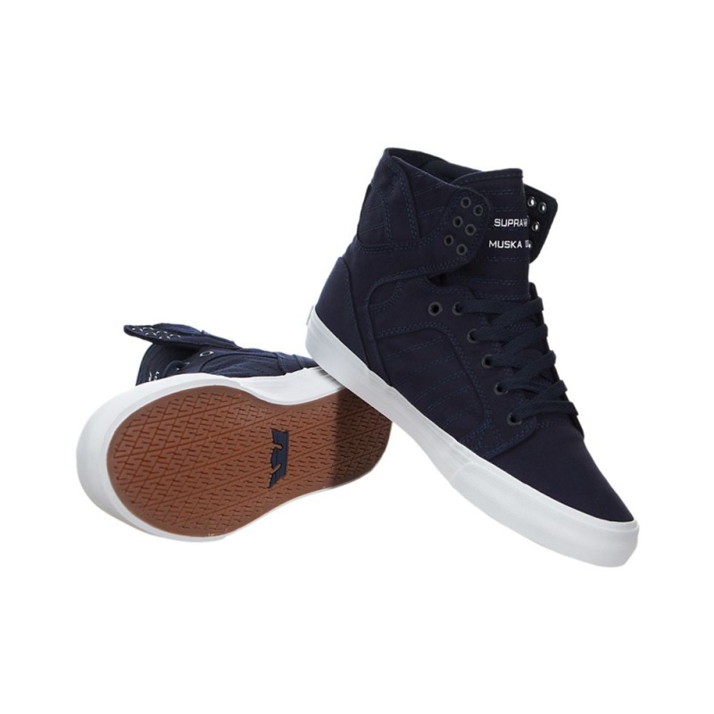 Cano Alto Supra SkyTop D Feminino Azul Marinho | GCVXK3965