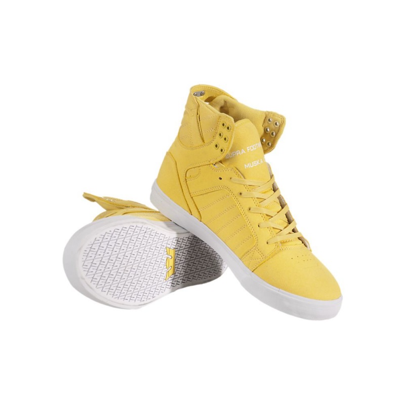 Cano Alto Supra SkyTop Feminino Amarelas | ZPOAK5946