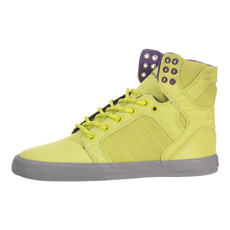 Cano Alto Supra SkyTop Feminino Amarelas | MYUSE5183