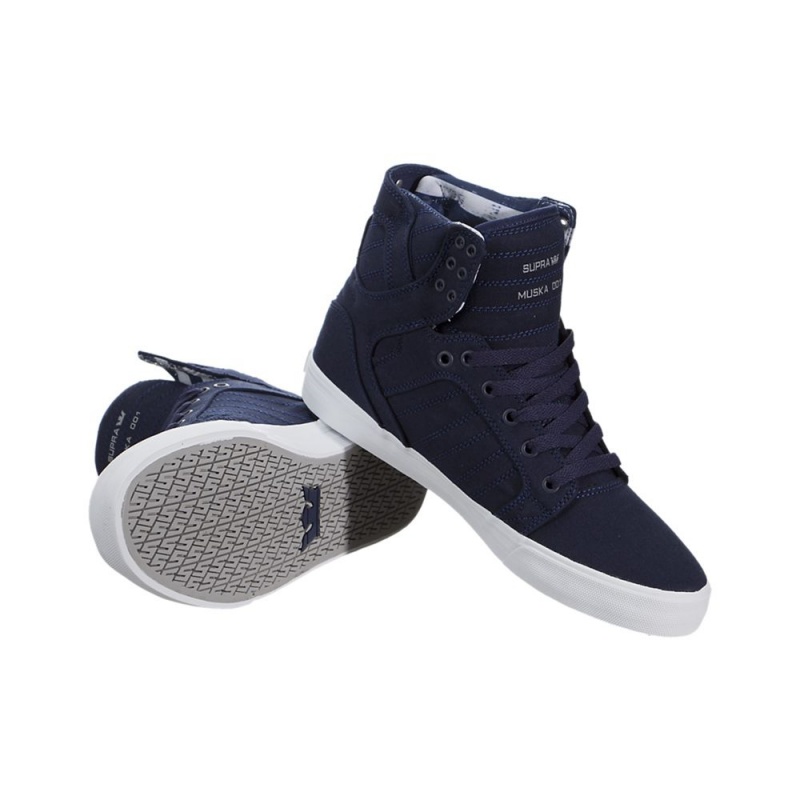 Cano Alto Supra SkyTop Feminino Azul Marinho | LJRKI8970