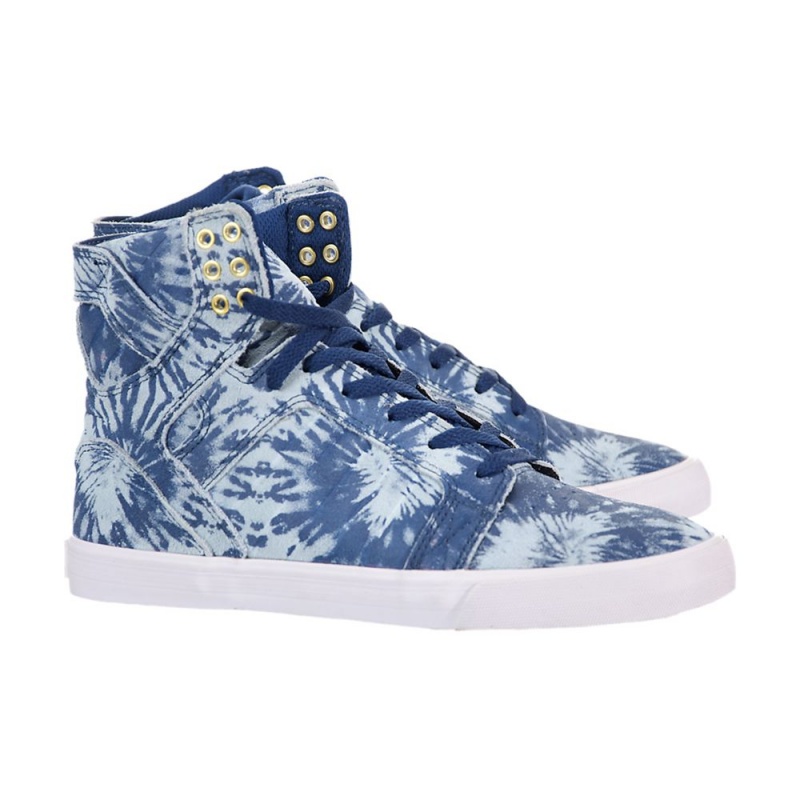 Cano Alto Supra SkyTop Feminino Azul Marinho | ZEHPF7820