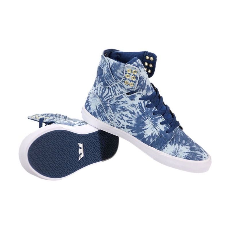 Cano Alto Supra SkyTop Feminino Azul Marinho | ZEHPF7820