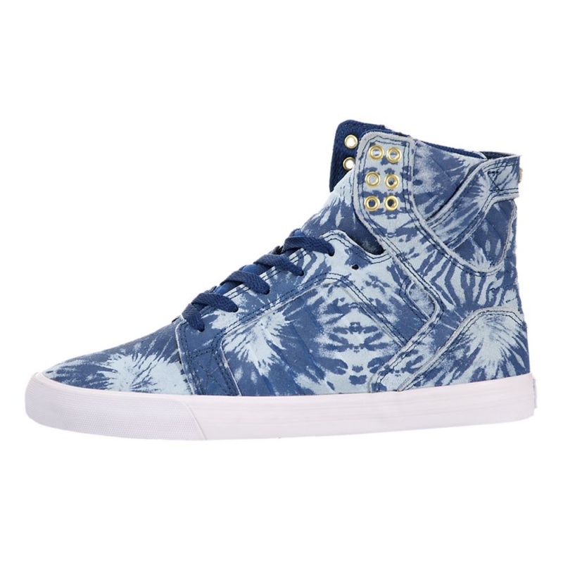 Cano Alto Supra SkyTop Feminino Azul Marinho | ZEHPF7820