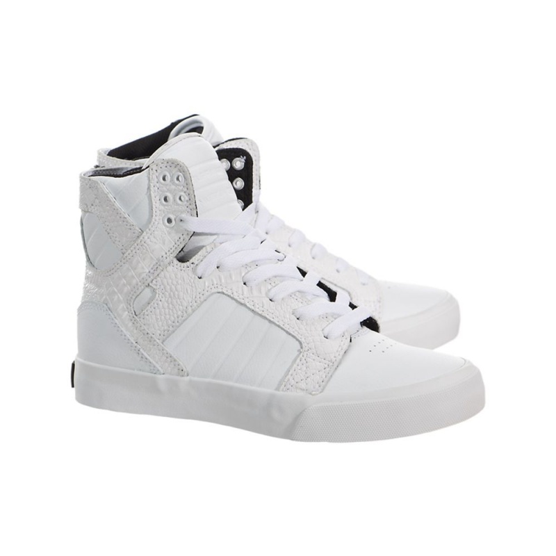 Cano Alto Supra SkyTop Feminino Branco | BORNC3167