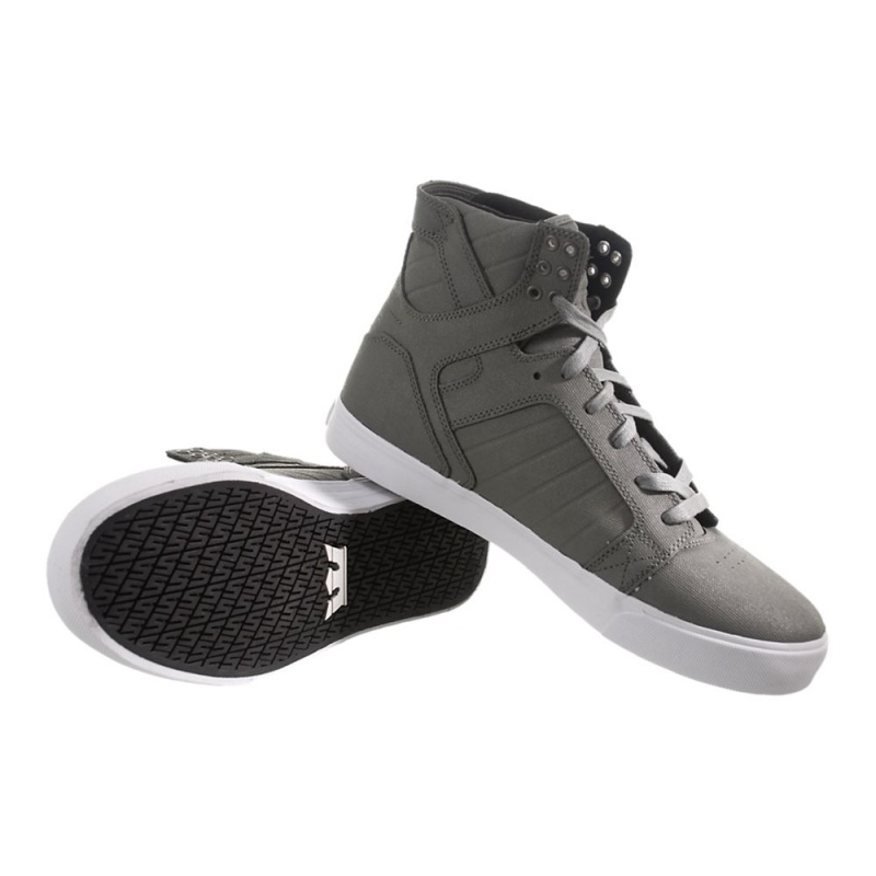 Cano Alto Supra SkyTop Feminino Cinzentas | TJQXD0725