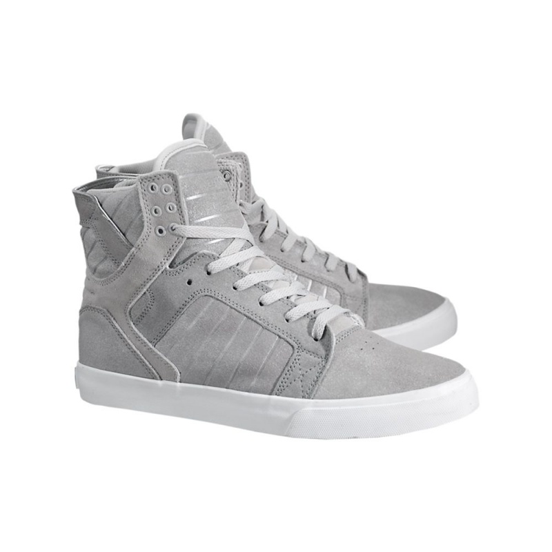 Cano Alto Supra SkyTop Feminino Cinzentas | XRGCI8917