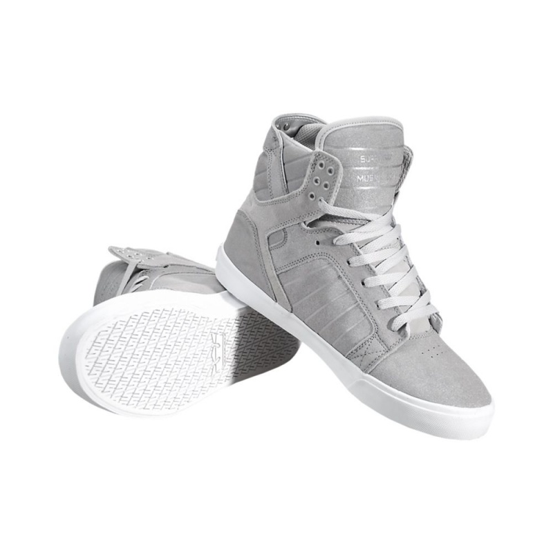 Cano Alto Supra SkyTop Feminino Cinzentas | XRGCI8917