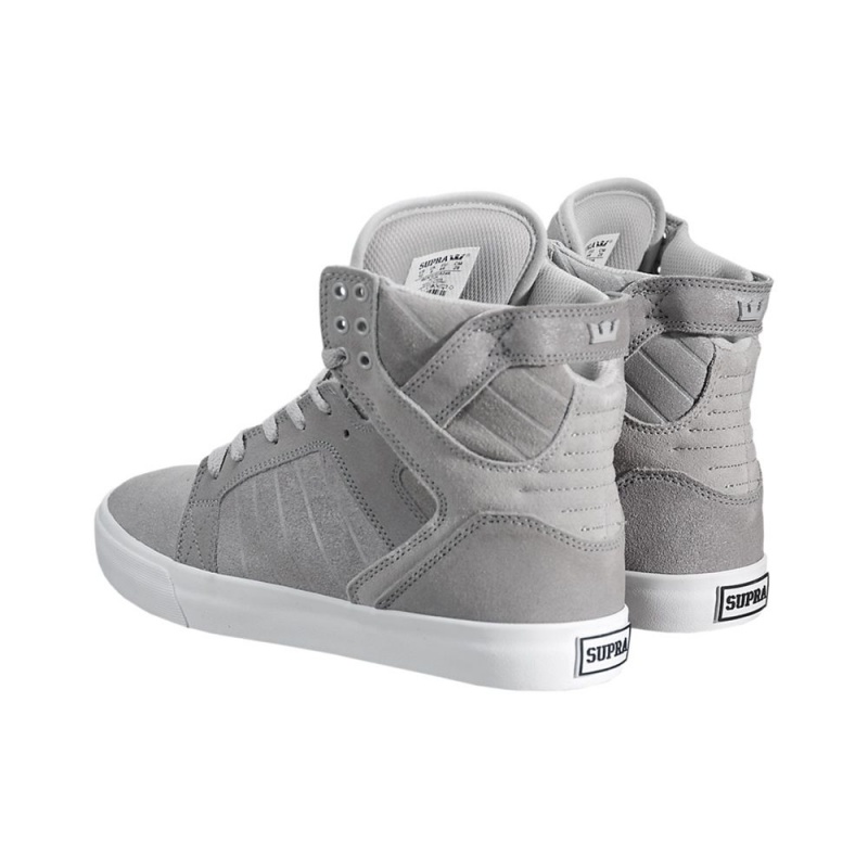 Cano Alto Supra SkyTop Feminino Cinzentas | XRGCI8917