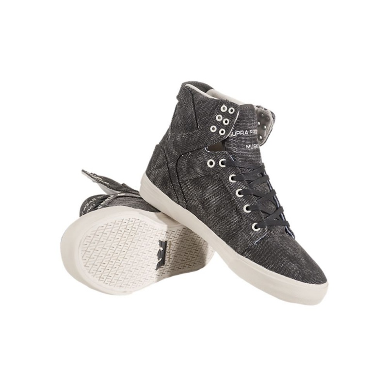 Cano Alto Supra SkyTop Feminino Cinzentas | QSAPR8310