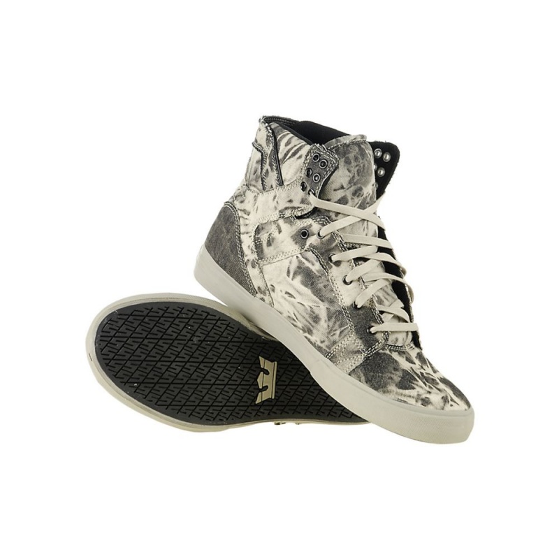 Cano Alto Supra SkyTop Feminino Cinzentas | TQLOG5703