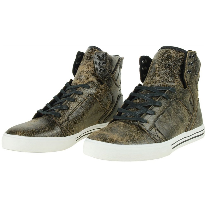 Cano Alto Supra SkyTop Feminino Marrom | WDTCE7684