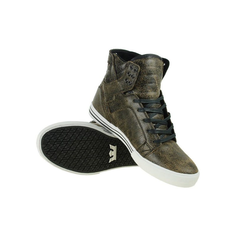 Cano Alto Supra SkyTop Feminino Marrom | WDTCE7684