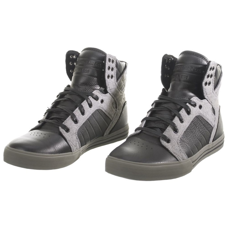 Cano Alto Supra SkyTop Feminino Pretas Cinzentas | SIHOX6271