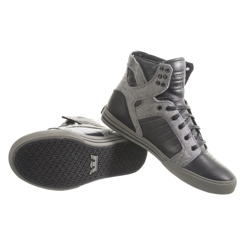 Cano Alto Supra SkyTop Feminino Pretas Cinzentas | SIHOX6271