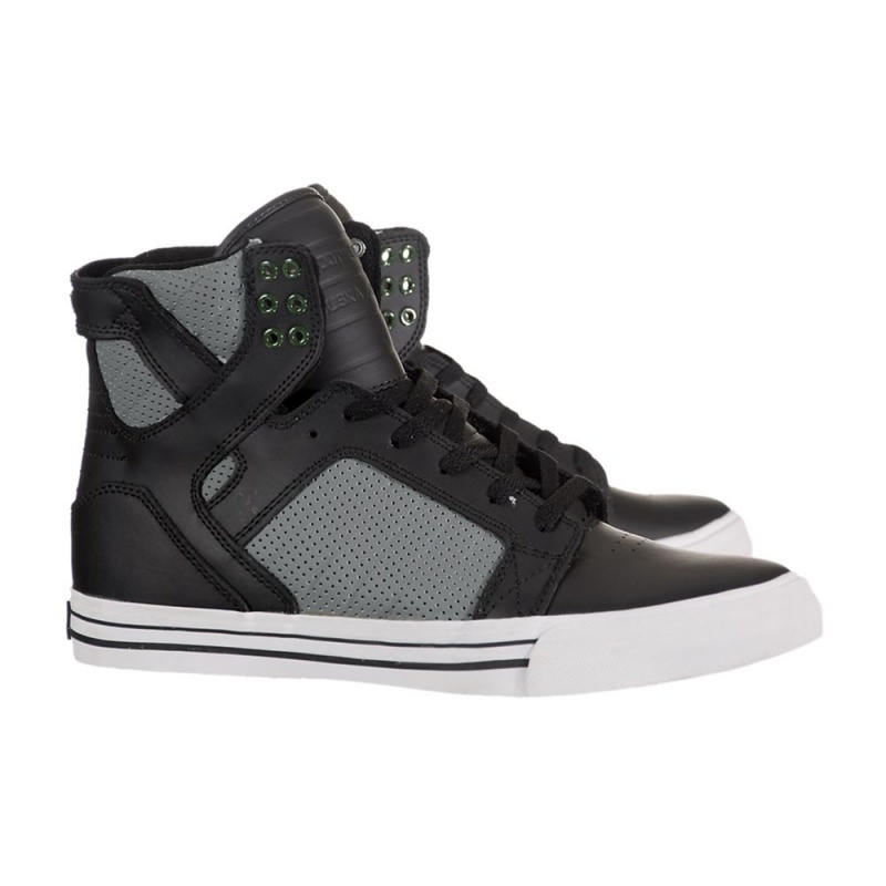 Cano Alto Supra SkyTop Feminino Pretas Cinzentas | LSVTB7068