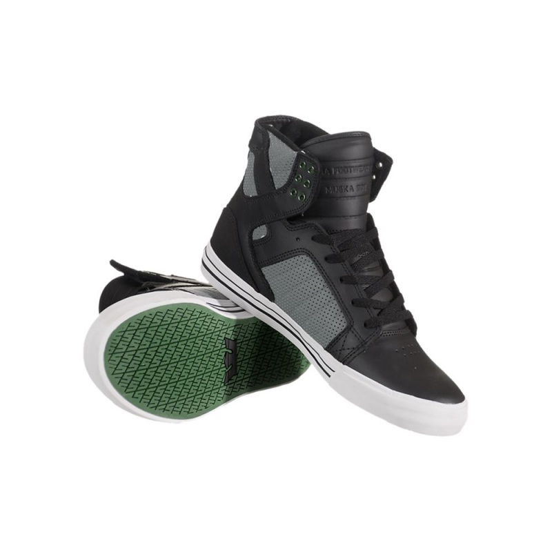 Cano Alto Supra SkyTop Feminino Pretas Cinzentas | LSVTB7068