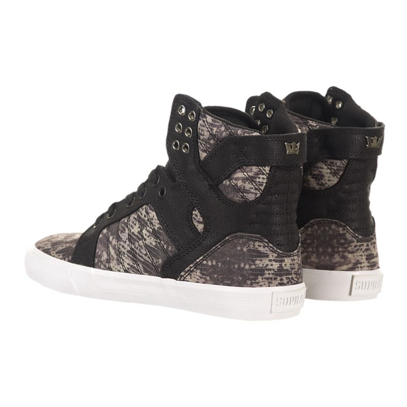 Cano Alto Supra SkyTop Feminino Pretas Cinzentas | LTDJE4287