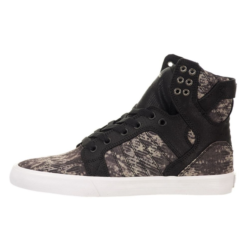 Cano Alto Supra SkyTop Feminino Pretas Cinzentas | LTDJE4287