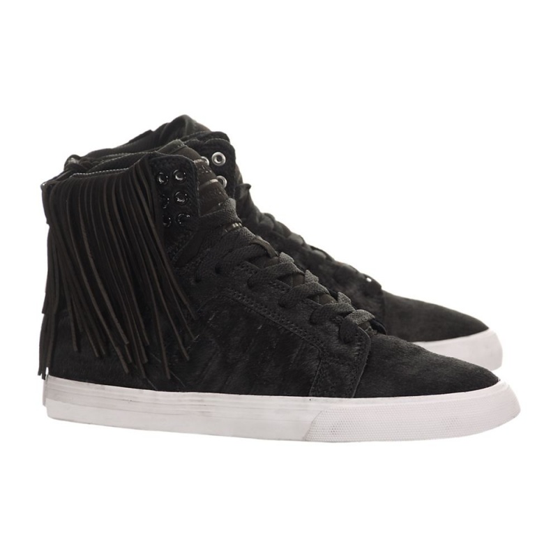 Cano Alto Supra SkyTop Feminino Pretas | TNUDX7563