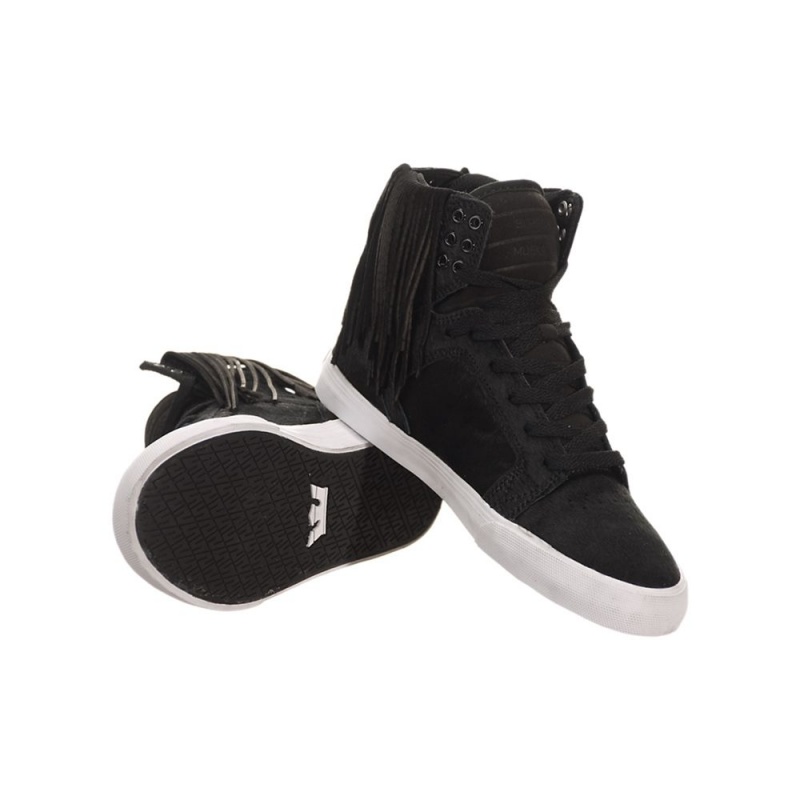 Cano Alto Supra SkyTop Feminino Pretas | TNUDX7563