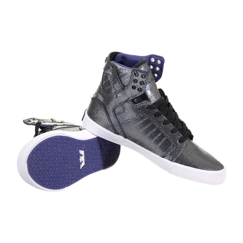 Cano Alto Supra SkyTop Feminino Pretas | ZRYIC4560