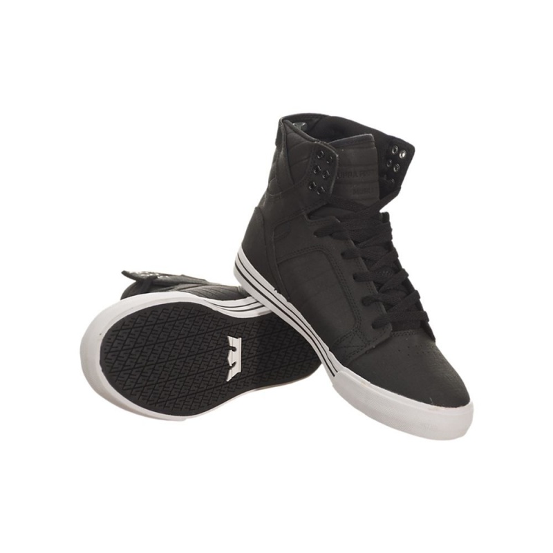 Cano Alto Supra SkyTop Feminino Pretas | THZCY6593